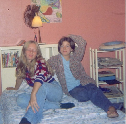 Sharron at age 15, hanging with Doreen