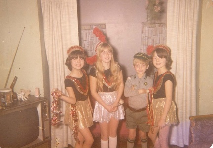 Left to right - Doreen, Sharron age 8, George (Joe) and Moreen